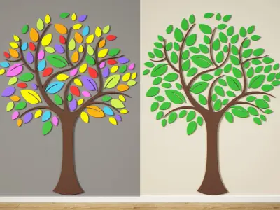 Kindergarten Wall Tree 3D model