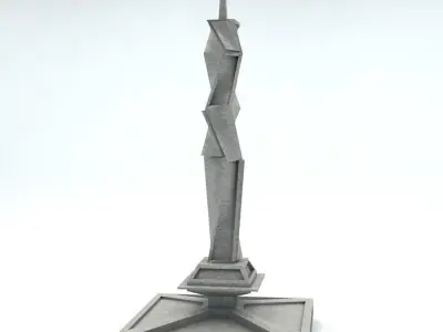 Sci Fi Shapes  - Dystopia Building 2 Low-poly 3D model