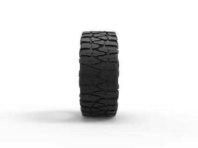 Mud low profile tire Scale 1 to 10 3D print model