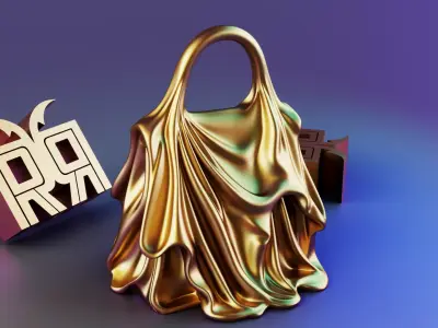 Melted Art Bag 3D print model