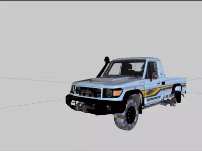 toyota land cruiser pickup 2022 70 3D model