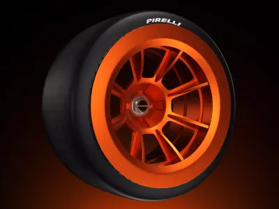 Hyundai Insteroid wheel Low-poly 3D model