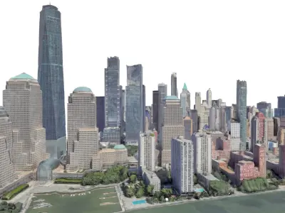 Manhatten Skyline Free 3D model