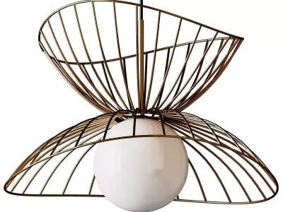 Modern Dining Room Chandelier Designer Metal Pendant Light 3D model