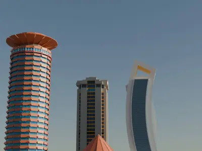 Nairobi CBD Landmark Towers 3DModels   3D model