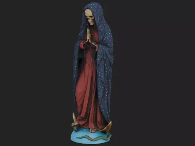 Santa Muerte Low-poly 3D model