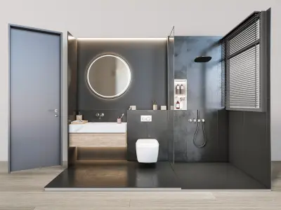 Vanity bathroom set 15 3D model