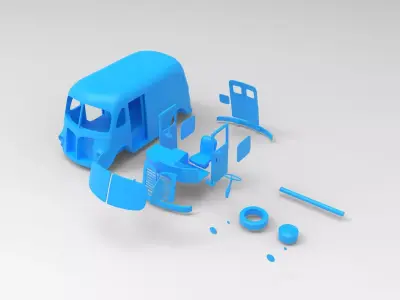 1950 Metro Van International 3D print model
