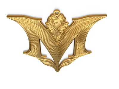 Alphabet Letter Pendant 3D print model