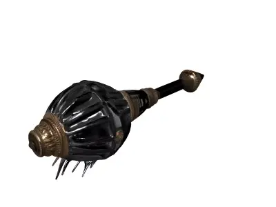 Luxury Ornate Crystal Door Handle Low-poly 3D model