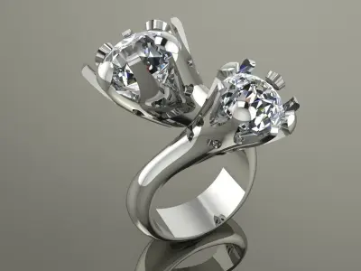 Elegant Ring Gold 3D print model