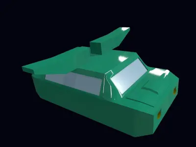 Game Ready Water Car Low-poly 3D model