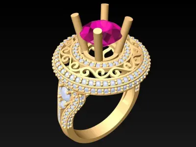 Diamond Ring - Womens Rings - N223221 3D print model
