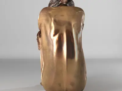 Arpdale Peace Cold Cast Female Figurine Low-poly 3D model