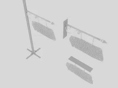 3D old stone bar sign 02 model Low-poly 3D model