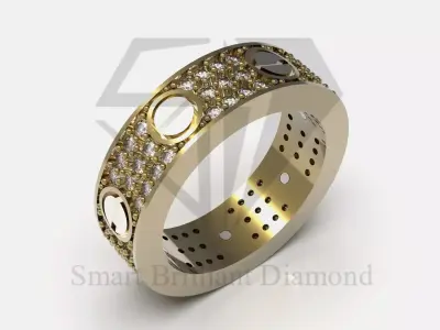 Luxury eternity cad jewelry ring model rr0069 3D print model