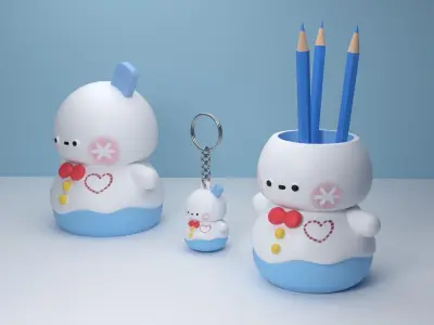 Zayne Snowman 3 in 1 Love and Deepspace Inspired Collectible 3D print model