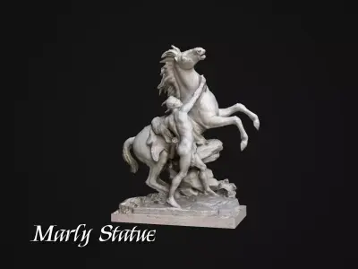 Marly Statue Low-poly 3D model