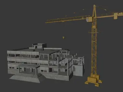  Construction Props 3D Model Low-poly 3D model