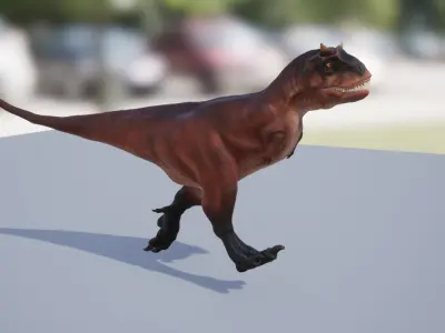 Pack of theropods Low-poly 3D model