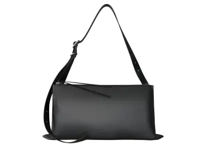 JIL SANDER logo print leather shoulder bag Low-poly 3D model