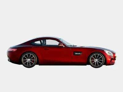 Mercedes-AMG GT S 2016 Low-poly 3D model