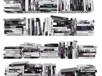 Books 150 pieces 2-4-1 Low-poly 3D model