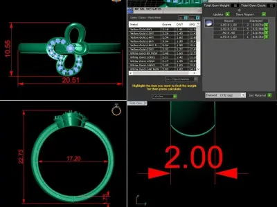 Jewelry Diamond Ring 3D Print Model  3D print model