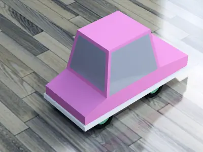 Simple Car 3D model Transportation asset 3D model