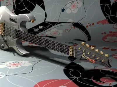 Ibanez jem7vwh Guitar 3D model