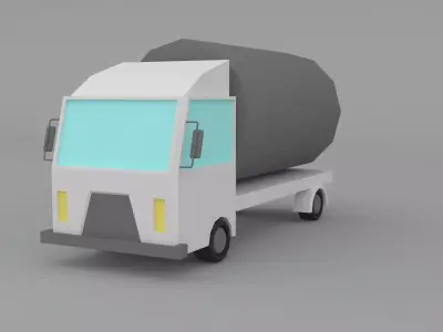lowpoly tanker truck Low-poly 3D model