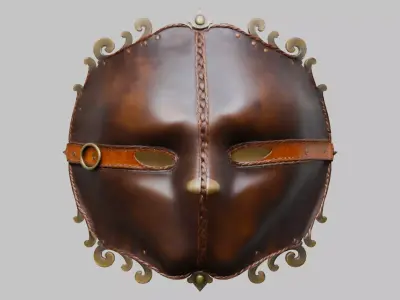 Bronze Head Sculpture Low-poly 3D model