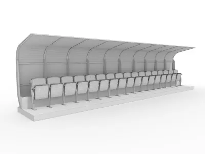 Soccer Bench 04 3D model