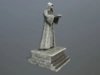 statue 1 lord of rings Low-poly 3D model