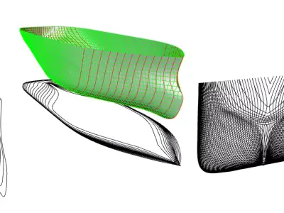 Ship hull Calculations 3D print model