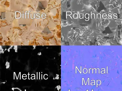 Elegant Roman Figure with Intricate Jewelry and Hairstyle Low-poly 3D model