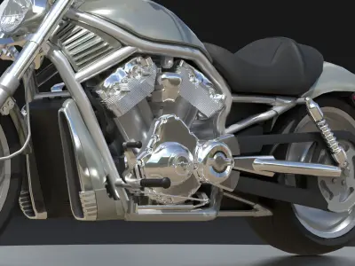 Harley Davidson V-Rod VRSC Gameready Low-poly 3D model