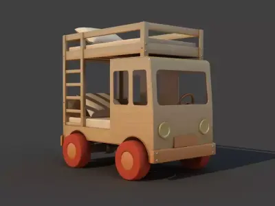 Two Tier Car Bed 3D model