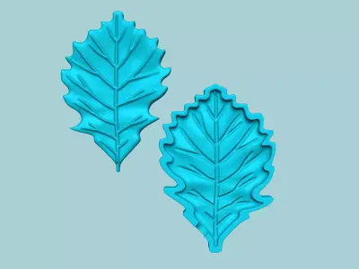 Chestnut Oak Tree Leaf - Molding Artificial EVA Craft 3D print model