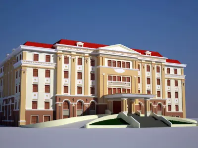 Office 4 school building 3D model