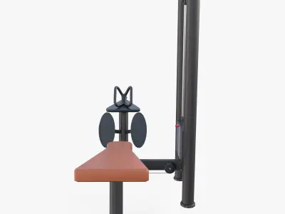Pulley row Low-poly 3D model