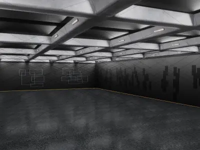 3D Hall WAREHOUSE interior 3D car studio 3D model