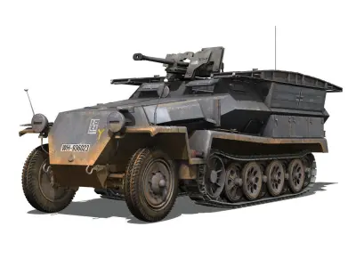 SD KFZ 251 7-  Ausf C - Assault Engineer Vehicle - 7PD 3D model