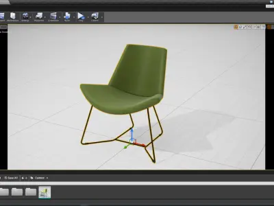 PlusHalle Lotus Chair UE4 Low-poly 3D model