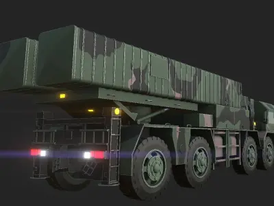 tactical ballistic missile 3D model