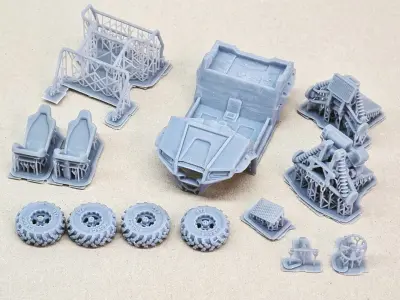 Polaris Rzr 570 UTV 1 to 24 scale 3D print model