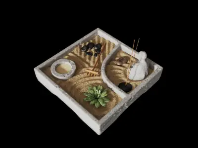 Miniature Zen Garden 3D model