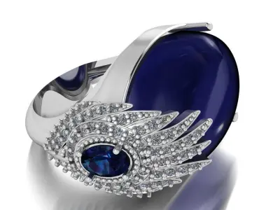 women ring 3D print model