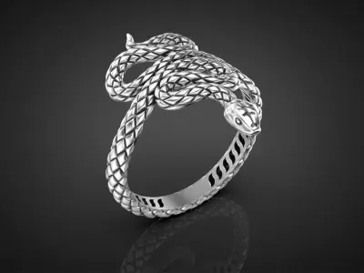 High jewelry Snake ring 2025 R42 16-20 sizes 3D print model 3D print model