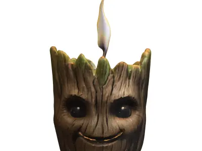 groot candle decor Low-poly 3D model